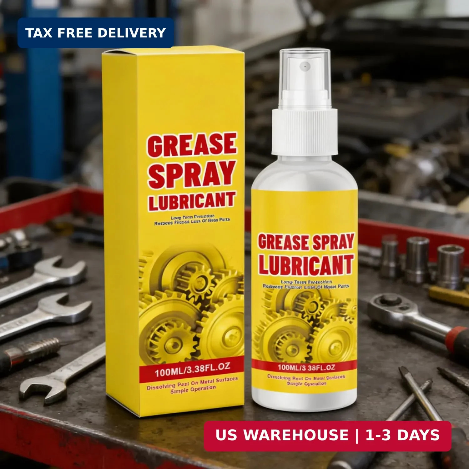 2Pcs Anti-Rust Lubricant Spray & Rust Remover, Rust Remover Spray for Metal