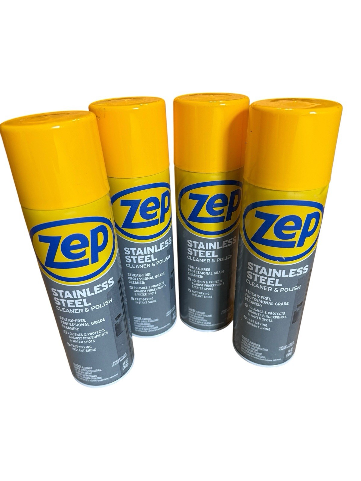 Zep Stainless Steel Cleaner & Polish (ZUSSTL144) Case of 4x 14oz Spray Cans