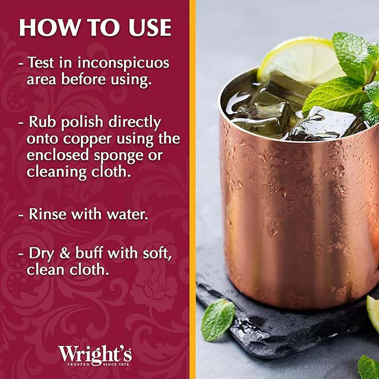 Copper, Brass Cream Cleaner – 8 Ounce – Gently Cleans and Removes Tarnish withou