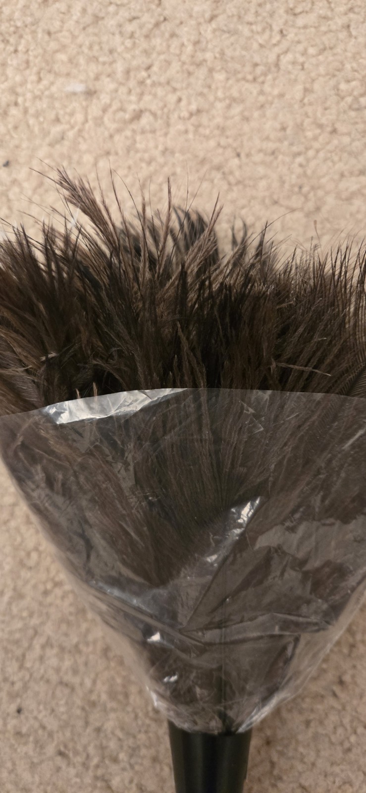 13″ Ostrich Feather Duster Durable Dust Collecting Cleaning Tool In Wool Shop^^