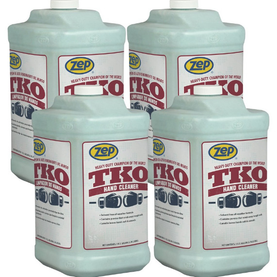 Zep TKO Heavy-Duty Industrial Gritted Hand Cleaner Lemon Solvent-free 1 Gal 4/PK