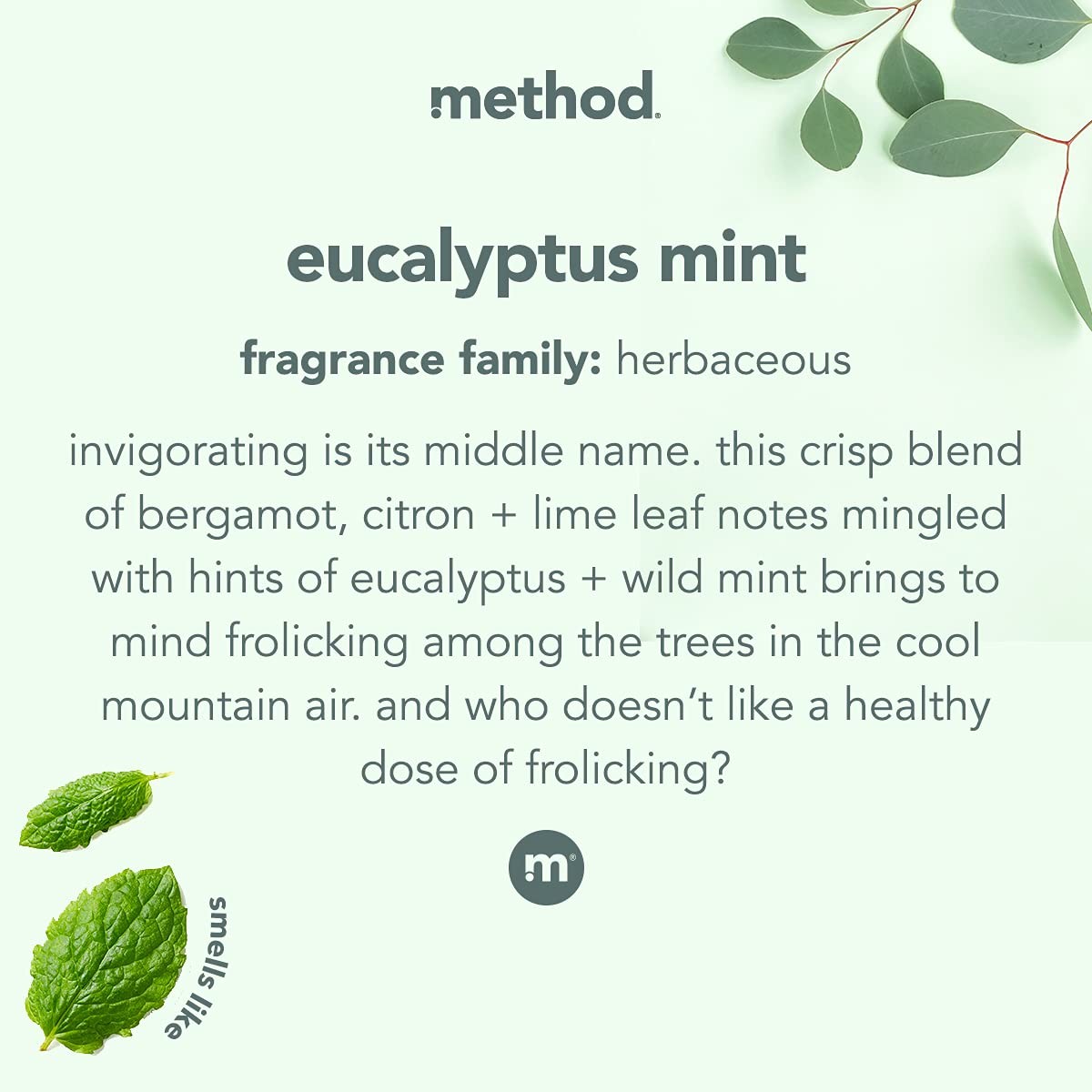 Method Daily Shower Cleaner Refill, Eucalyptus Mint, For Showers, Tile,