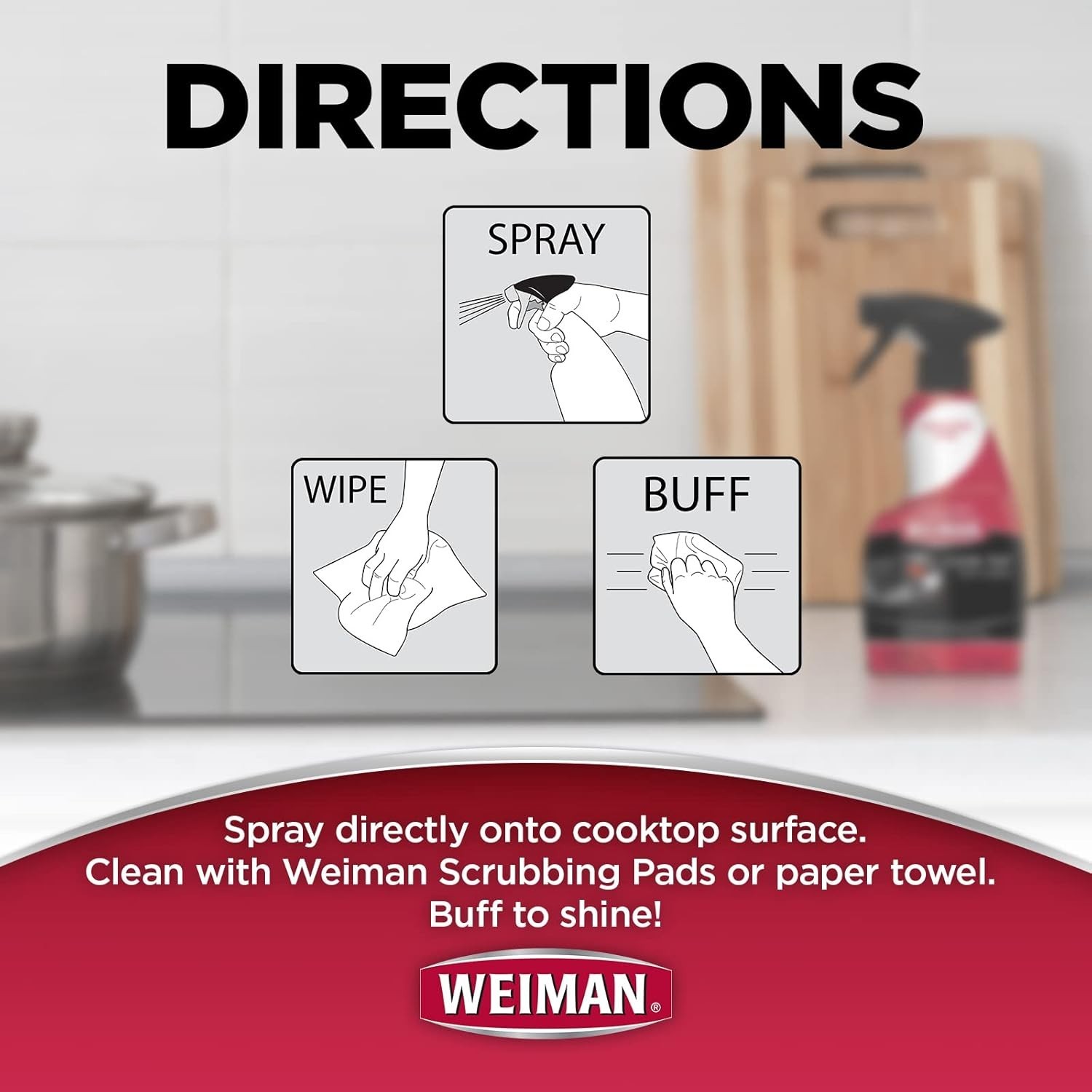2-Pack Cooktop Cleaning Spray & Microfiber Cloth – Cooktop & Oven Cleaner for…
