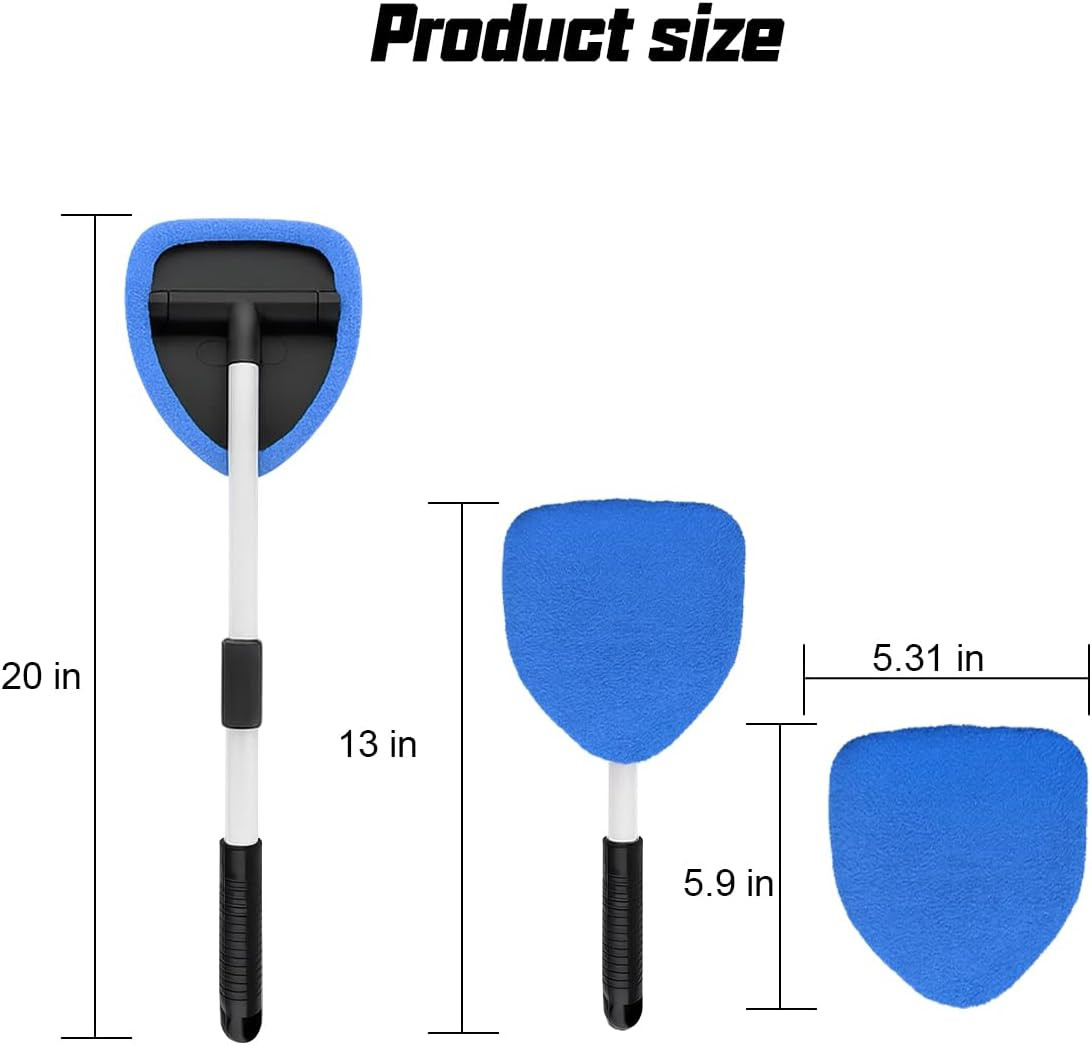 Car Windshield Cleaner Tool, Vehicle Window Detailing Cleaning Kit with Extendab