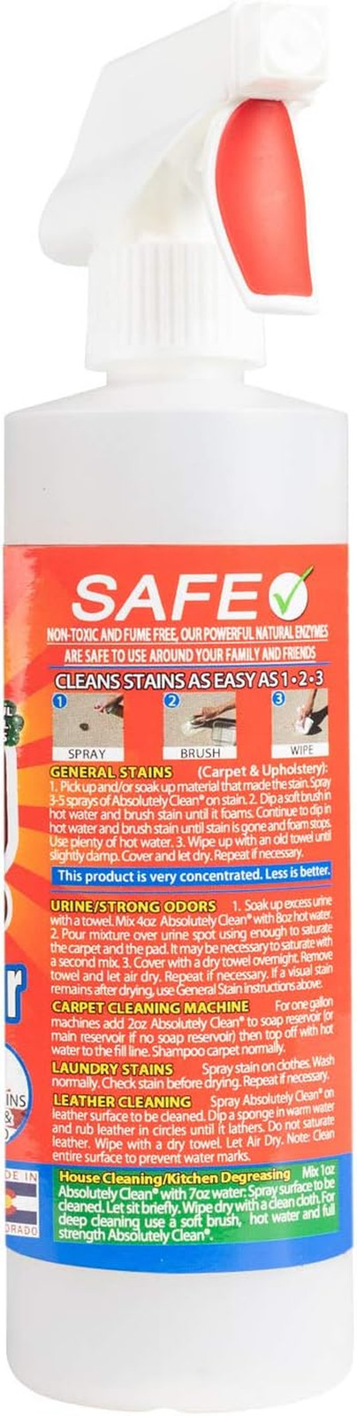 Amazing 60 Second Stain Remover – Powerful, Natural Enzymes Remove Food, Grease,