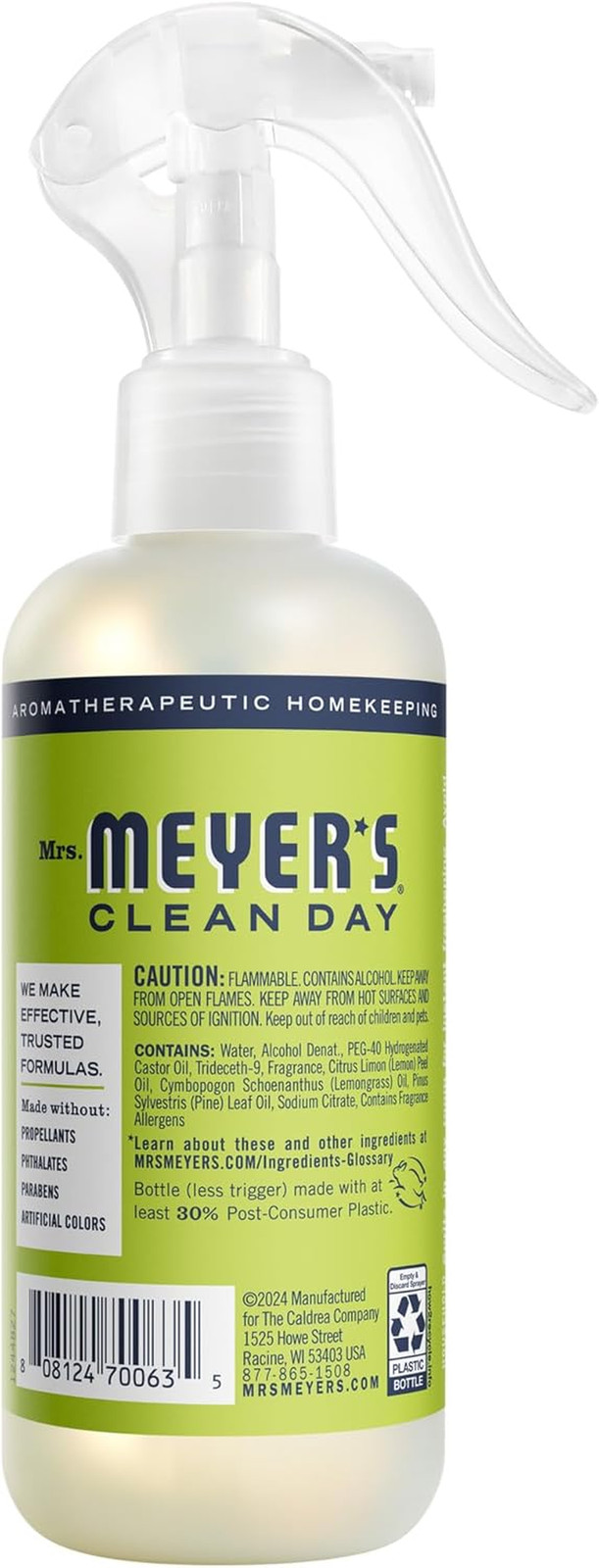 CLEAN DAY Room Spray, Lemon Verbena Scent, 8 Fl Oz Bottle