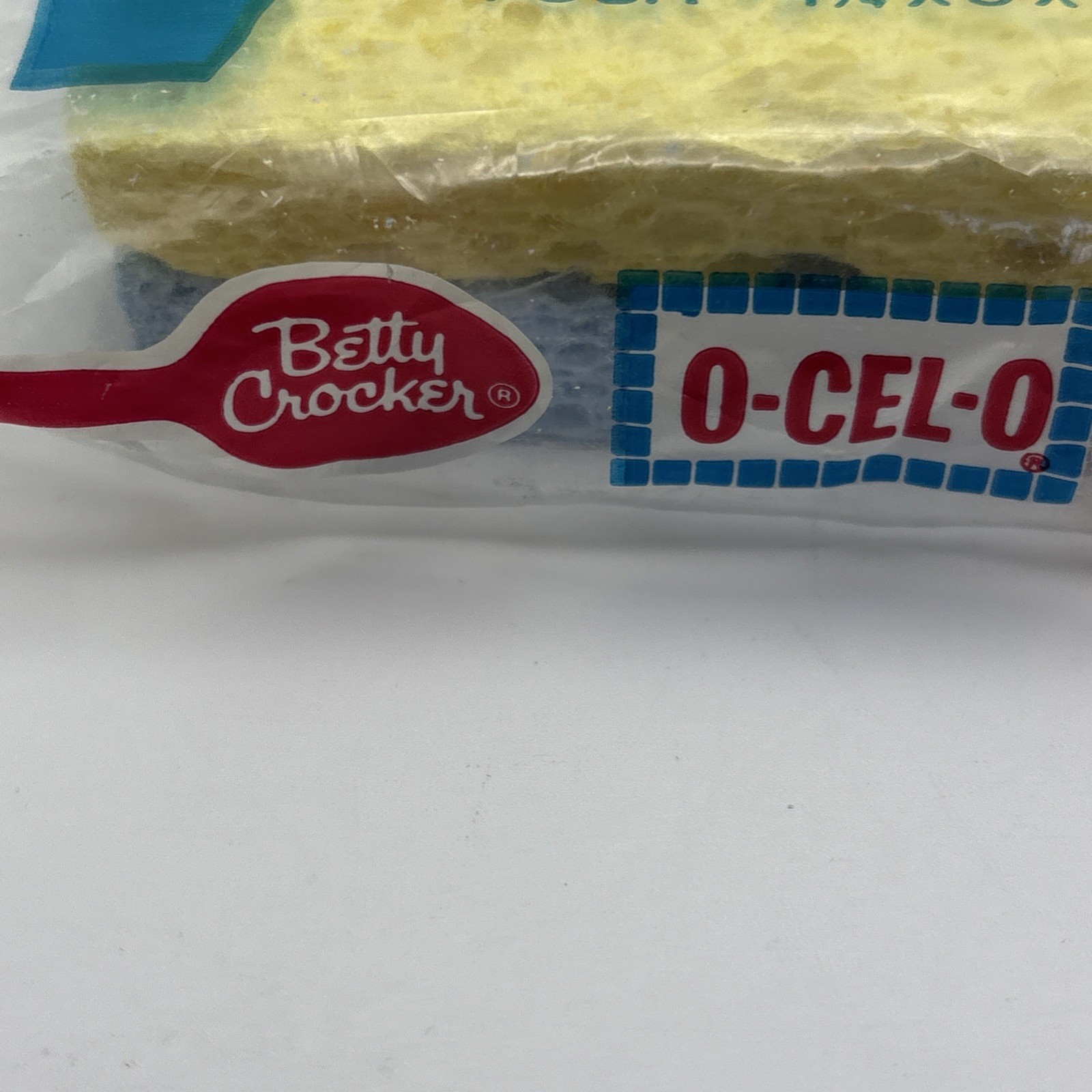 Vtg ‘90 O-CEL-O Handy Sponges 3M USA (4) 4.7×3.0x0.6 Cellulose NOS Betty Crocker