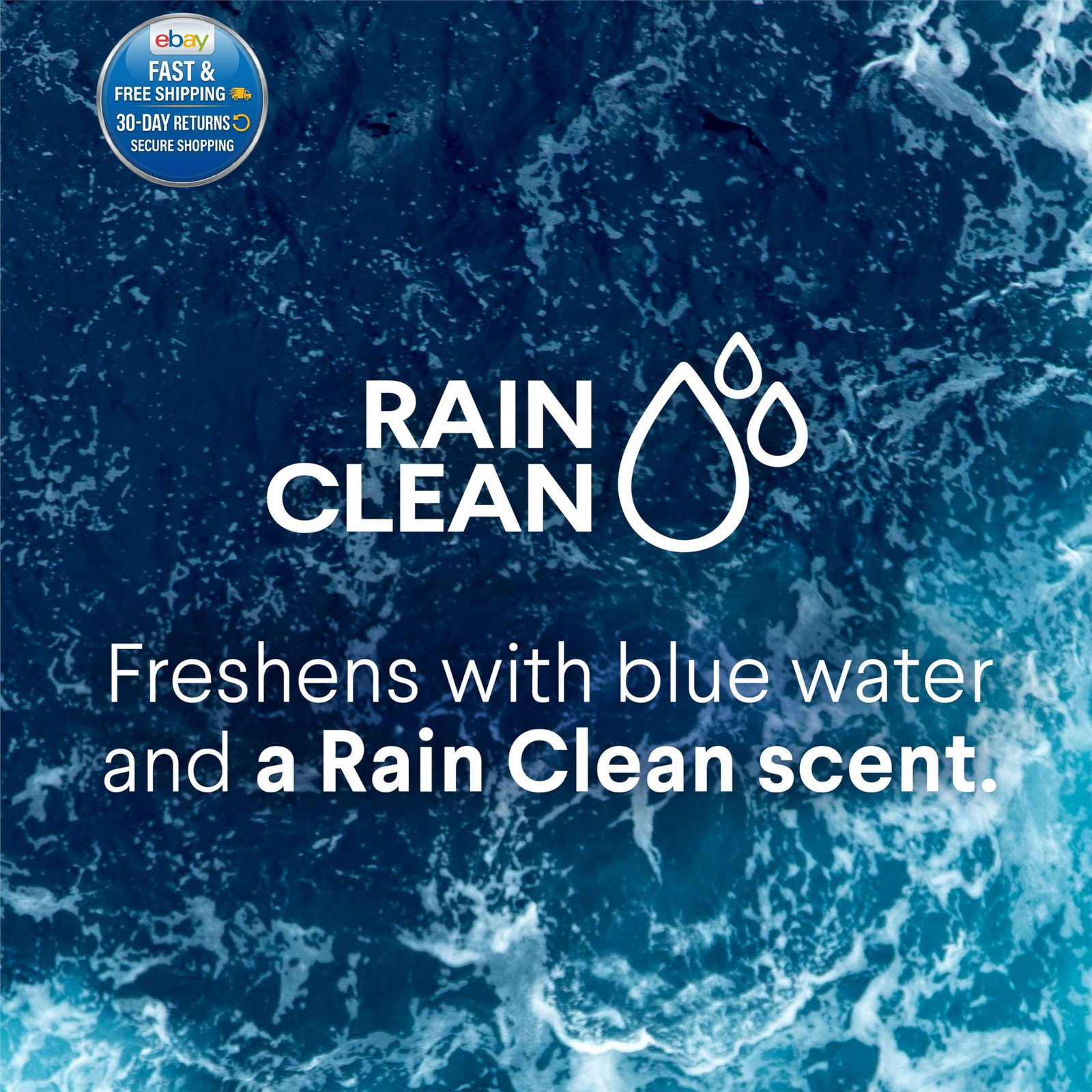 Ultra Clean Toilet Tablets Bleach & 4 Count (Pack of 1), Rain