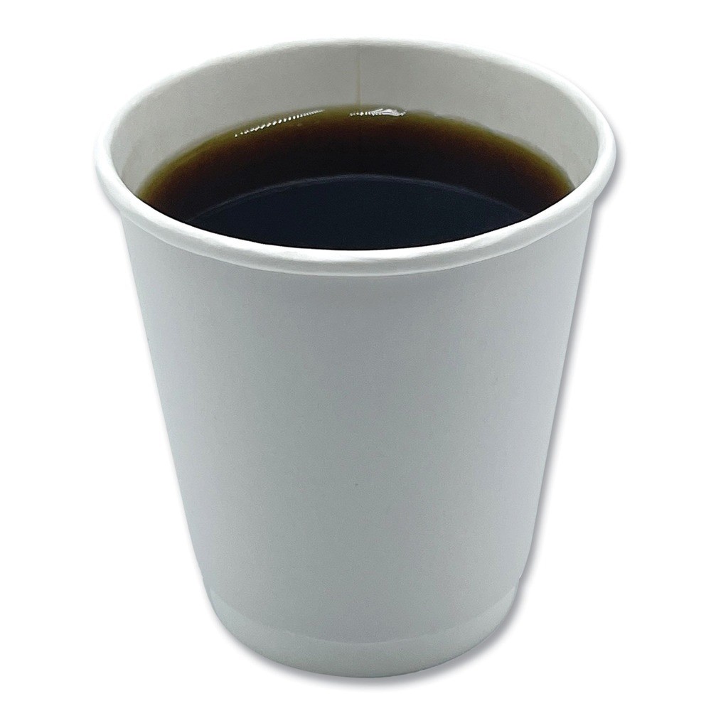 Boardwalk DW10HCUPPK 10 oz Double-Walled Paper Hot Cups – White (25/PK) New