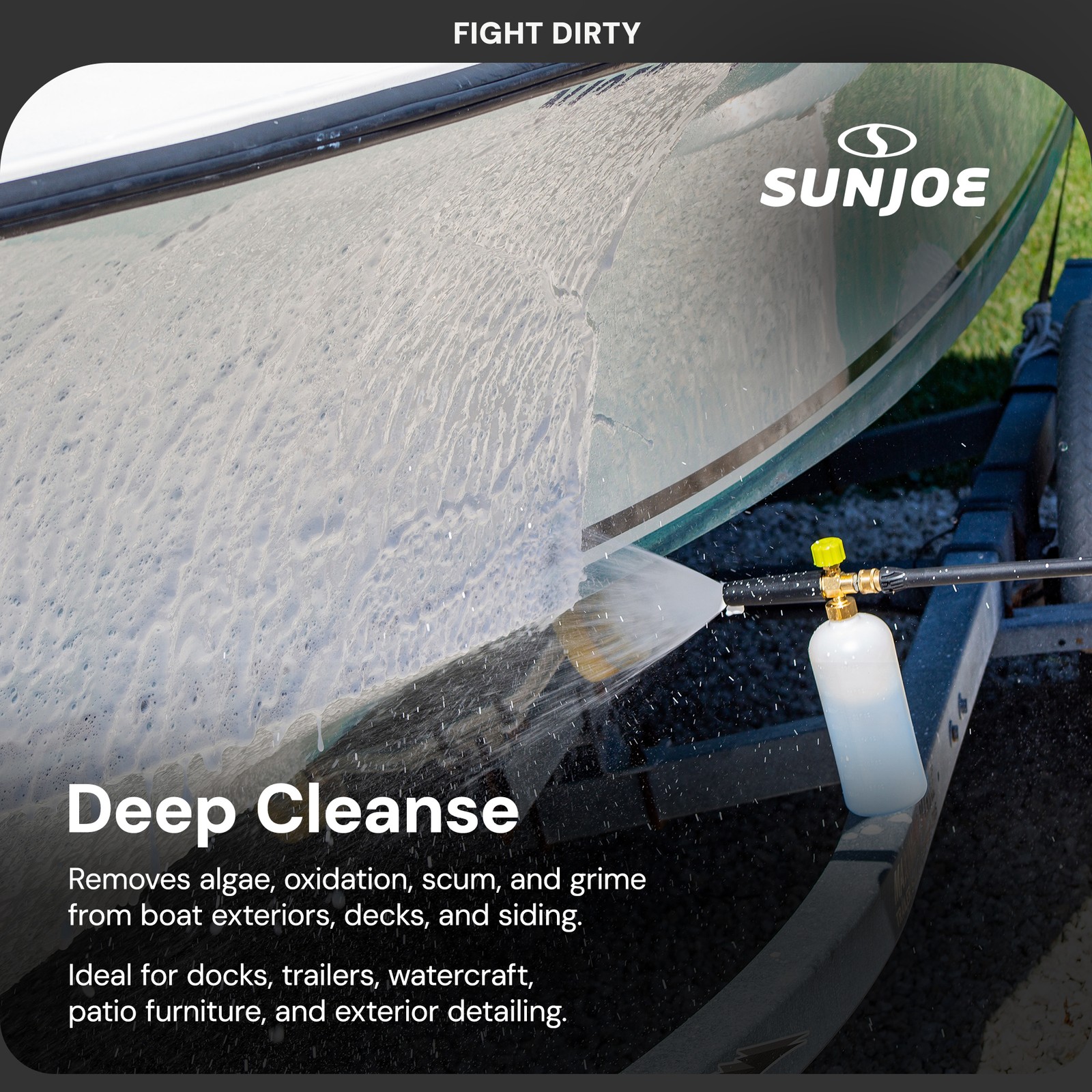 Sun Joe All Purpose Boat Wash Pressure Washer Cleaner Concentrate, 1 Gal, APBW1G