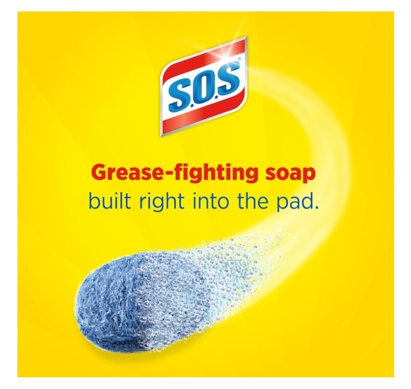 Steel Wool Soap Pads 10 pc. Grease-fighting Reusable Soap into the pad Anti-rust