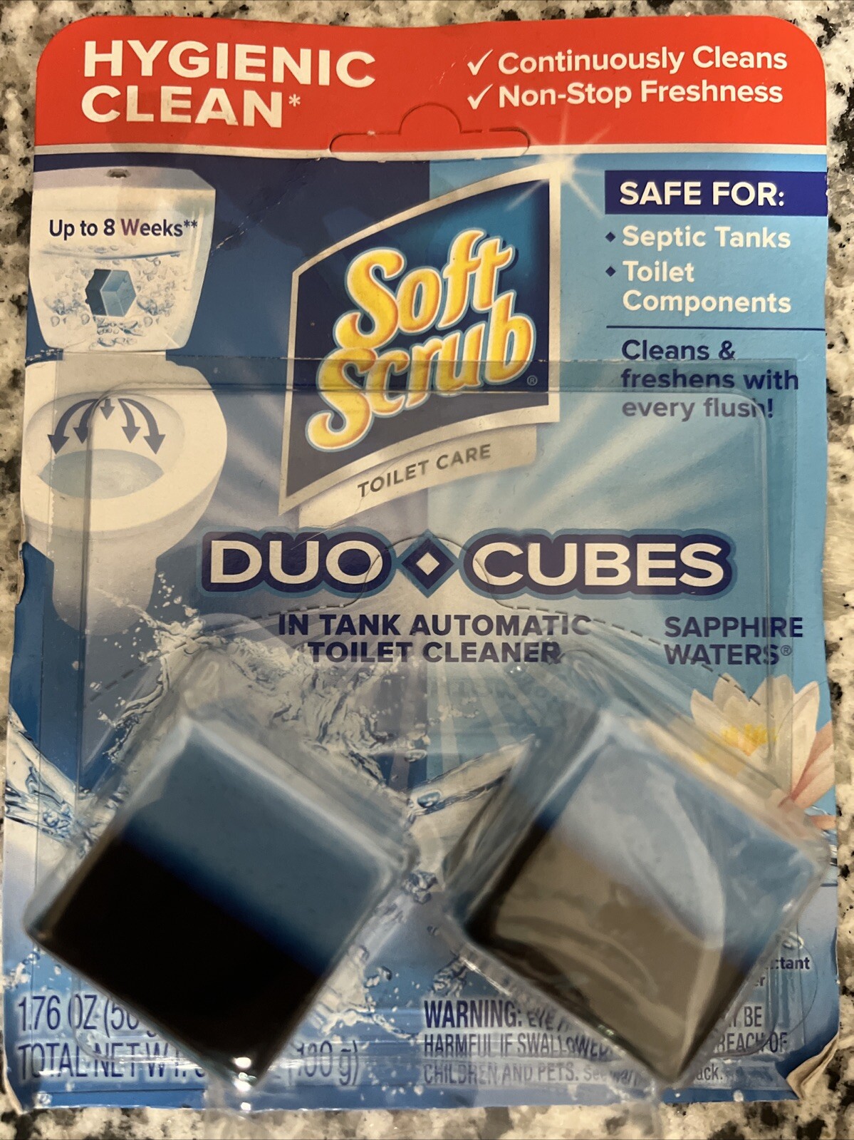 In-Tank Toilet Cleaner 2Ct Duo-Cubes, Sapphire Waters (Pack of 4)