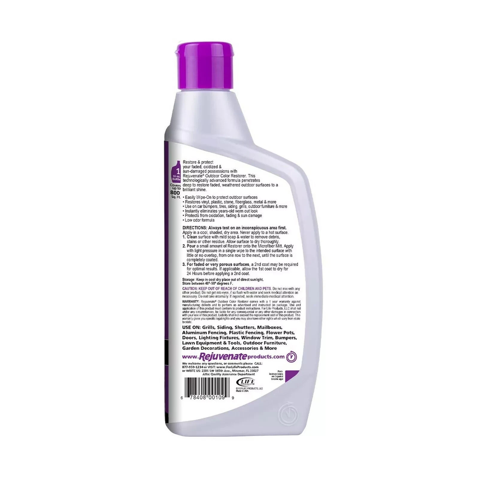 Rejuvenate Outdoor Color Restorer 16oz Restores Sun-Damaged Items 16oz