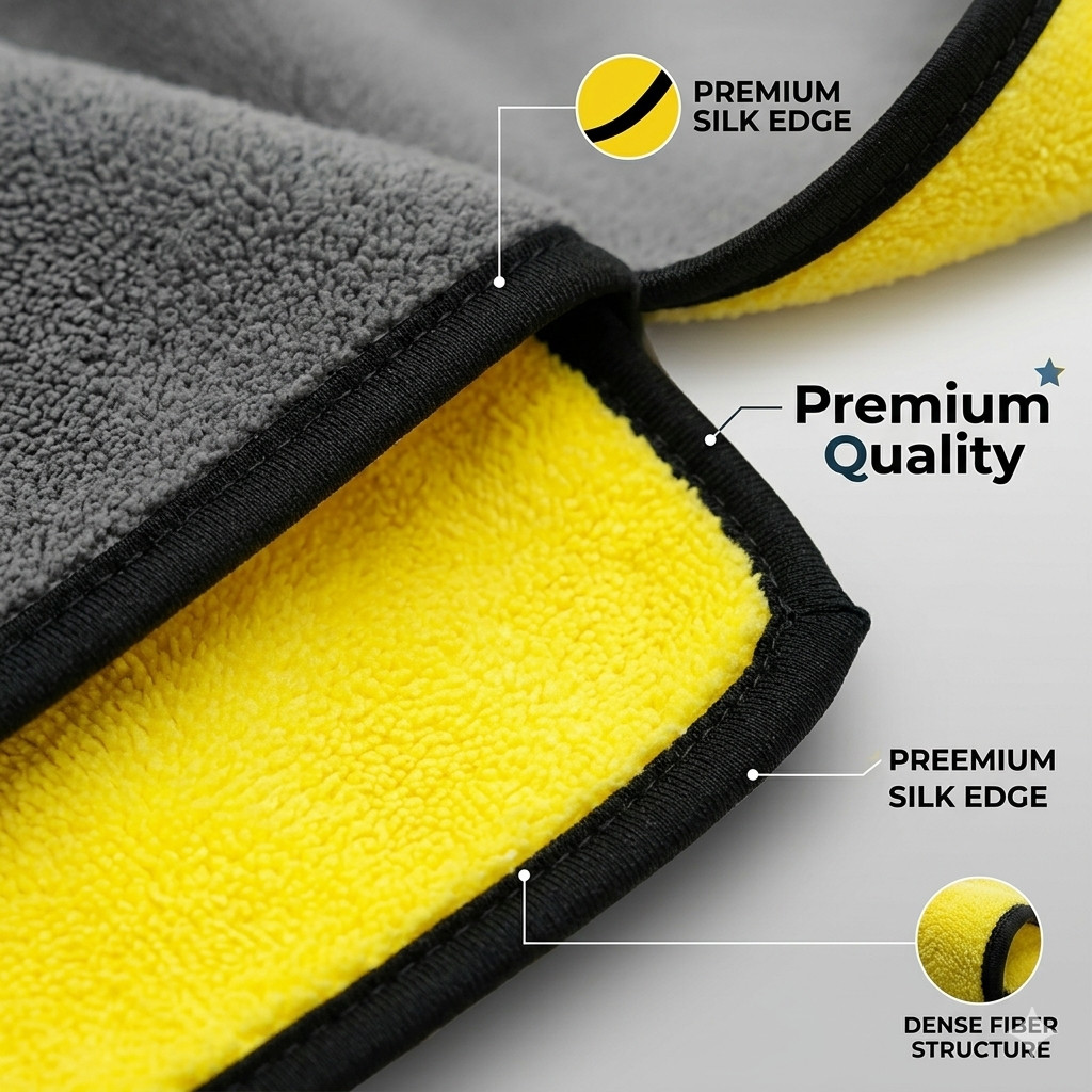 22 Pack Microfiber Towels 30x30cm Car Detailing Cleaning Cloth Double Sided Thic