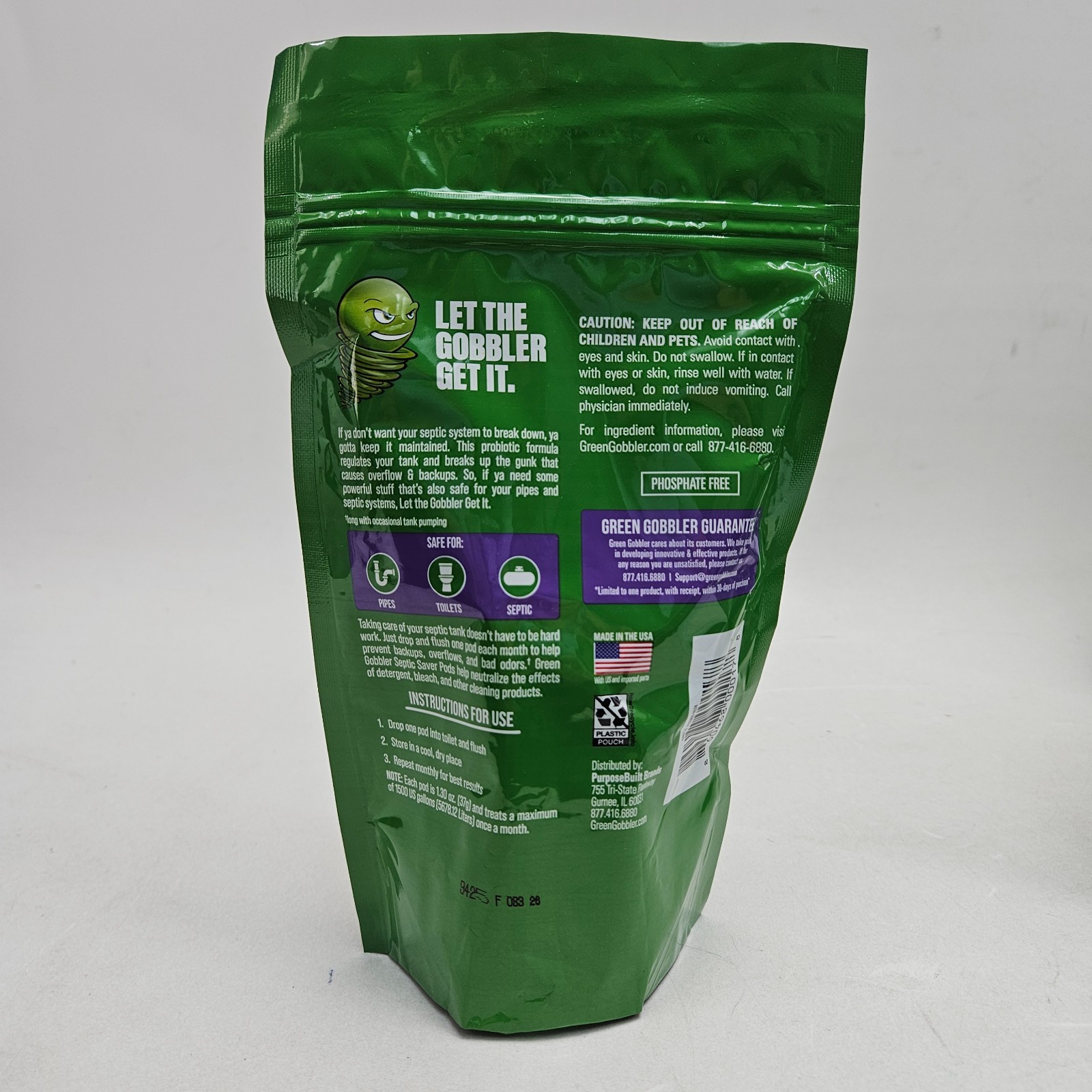 Green Gobbler Septic Saver Septic Treatment Pacs – 2 year Supply Biodegradable