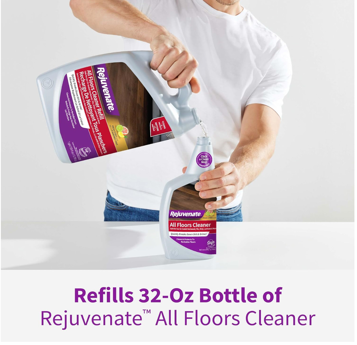 All Floors Cleaner Refill, Breaks Down Dirt and Grime, Cleans and Protects Floor