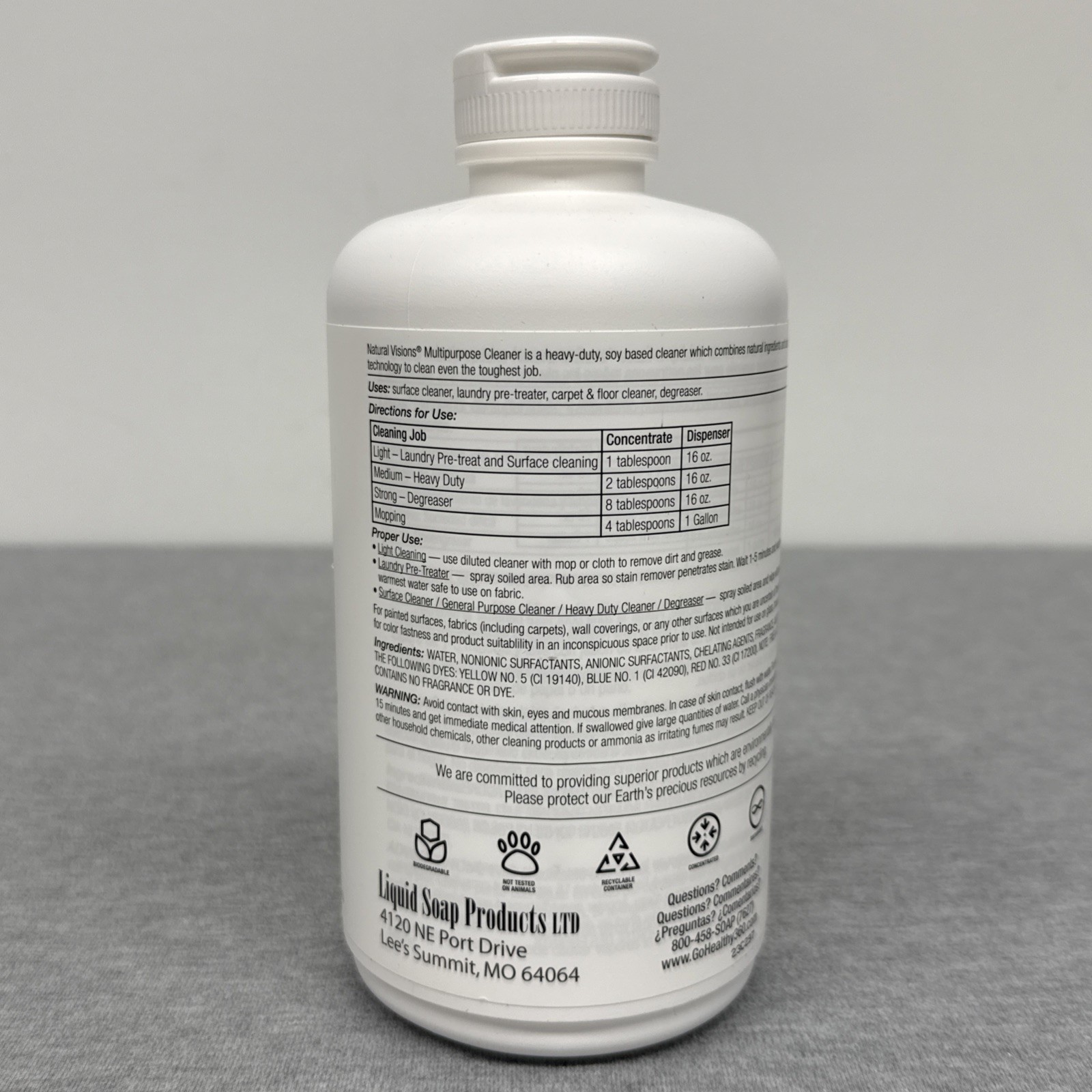 Natural Visions Pink Grapefruit Super Concentrate Multipurpose Cleaner 1 Liter