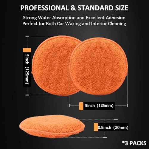 9Pcs Car Wash Detailing Kit Cleaning Kits,with Wash Mitt Wax Orange 9pcs