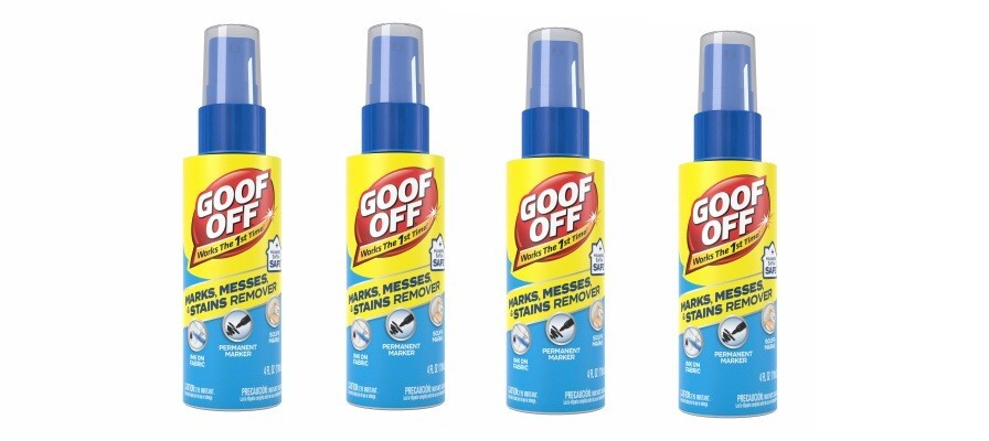 Goof Off FG705 Heavy Duty Water Based Stain Remover 4 oz Pump Spray Bottles