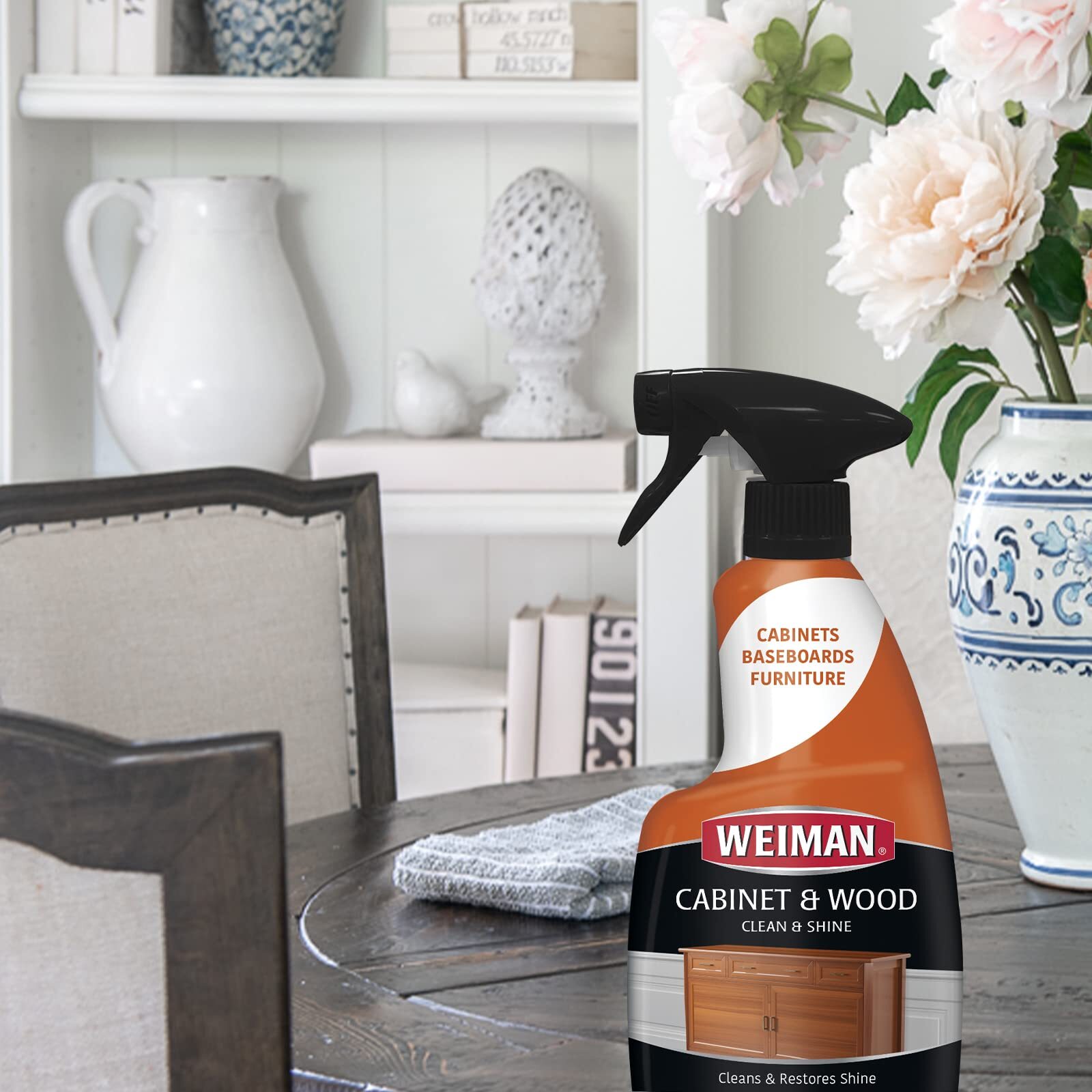 Weiman Cabinet Wood Clean and Shine Fresh Almond Scent Protects and Restores