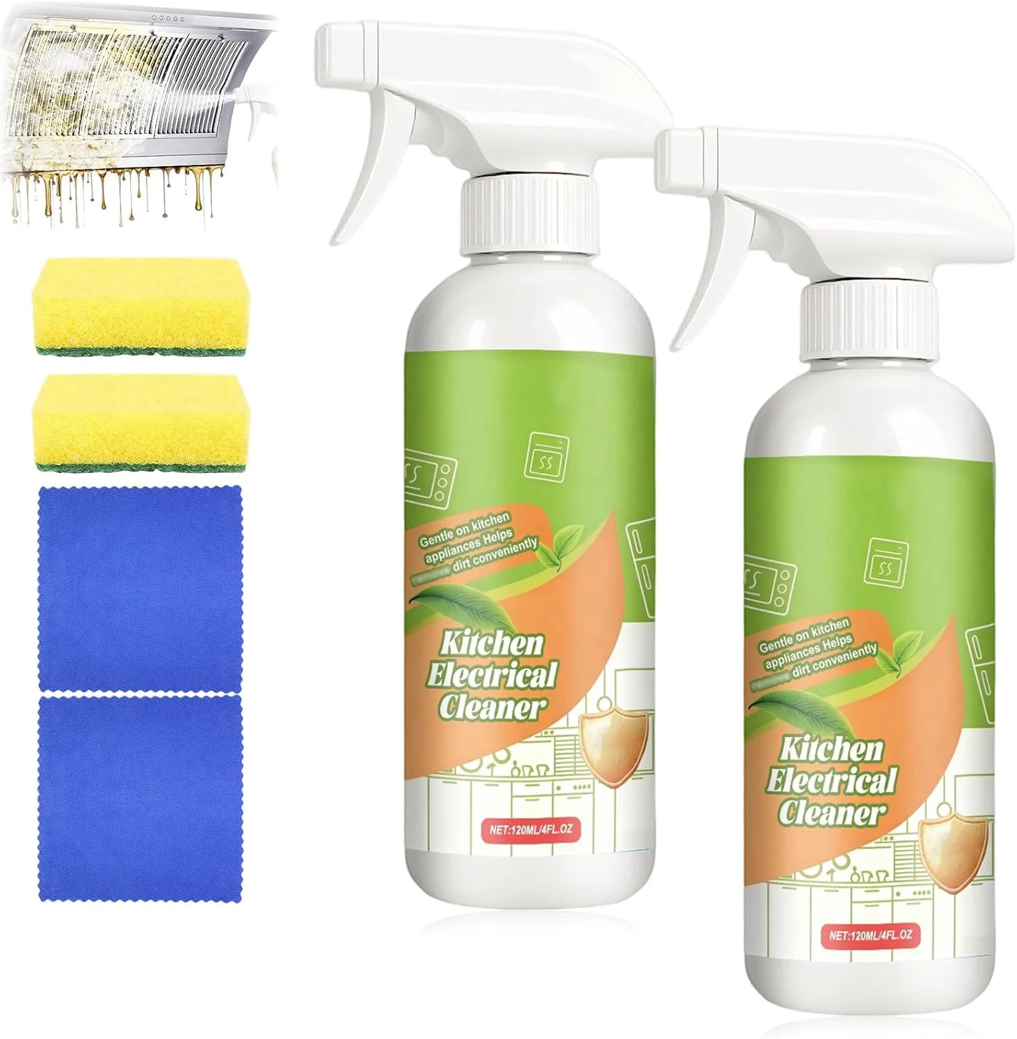 2pcs Electrolyzed Ion Kitchen Cleaner Spray, Fly Cleanse Natural Formula to Hous