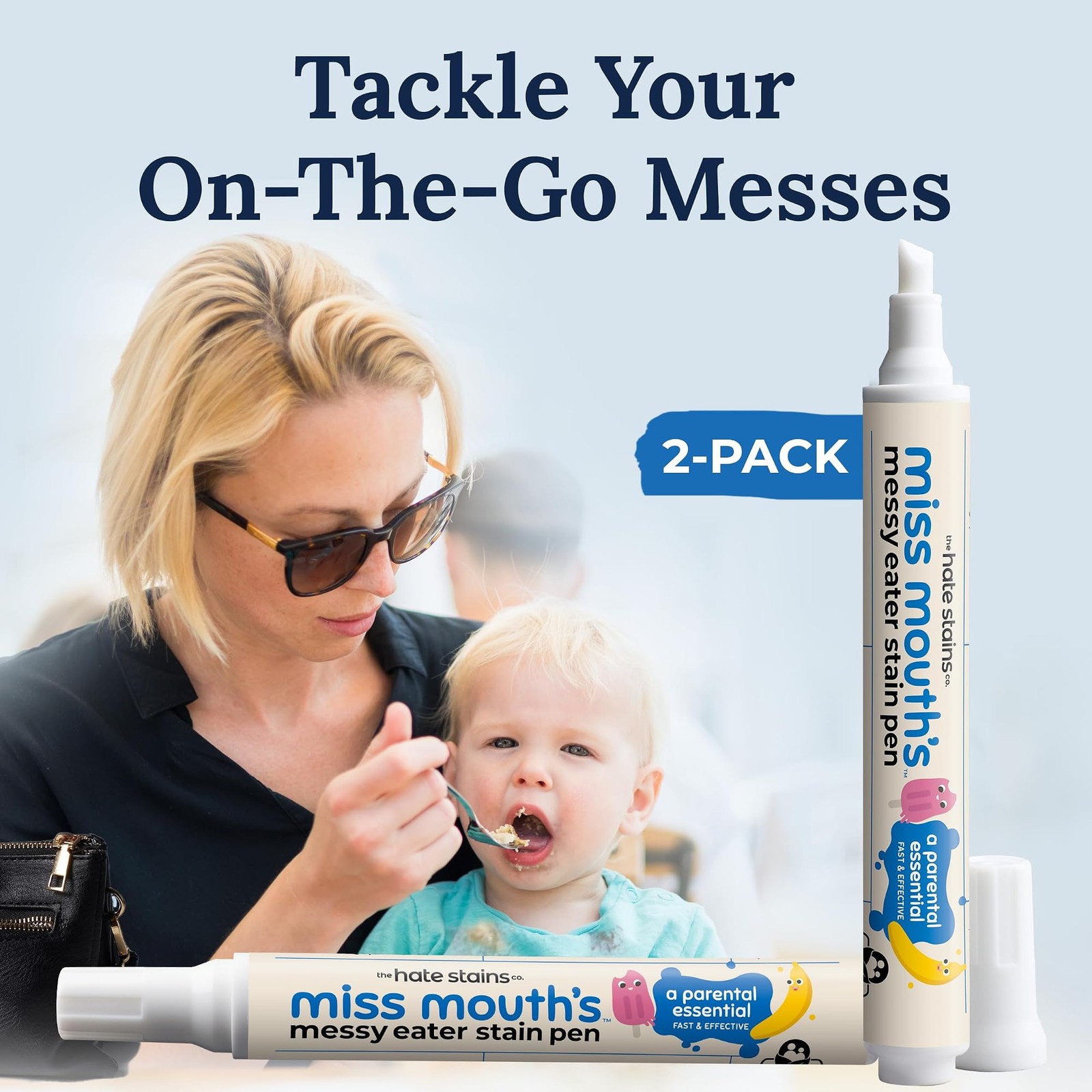 Miss Mouth’s Messy Eater Stain Treater Pen – 2 Pack To Go Instant Stain Remov…