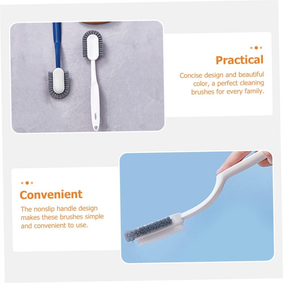 Cleaning Brush Shoes with Handle Multi- Use,Clothes Kitchen Washing Brush