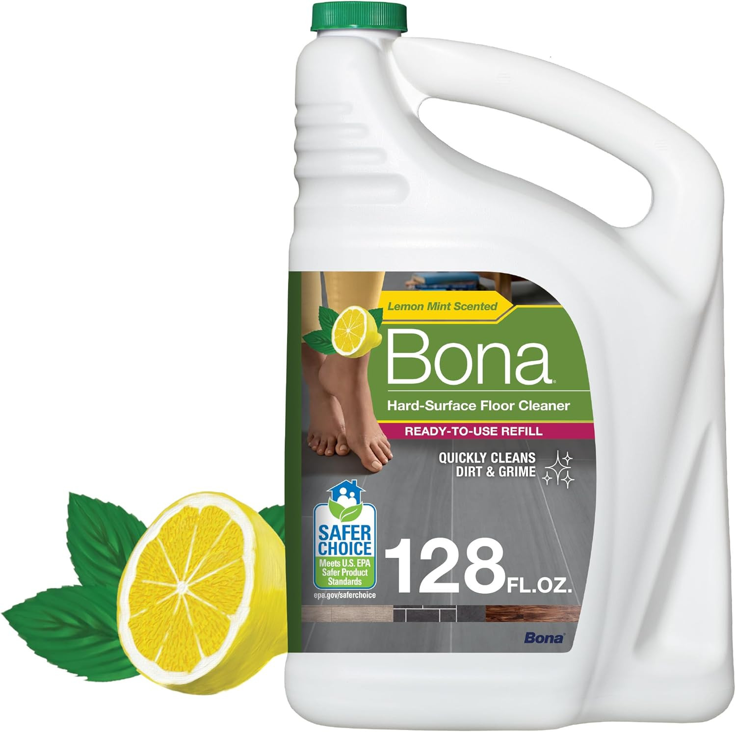 Bona Multi-Surface Floor Cleaner Refill Lemon Min 128 Fluid Ounces
