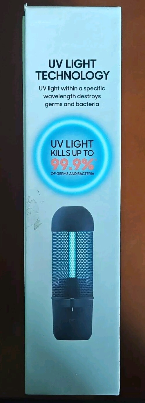 Sharper Image Home and Car Sanitizer Portable Lamp Black New in box