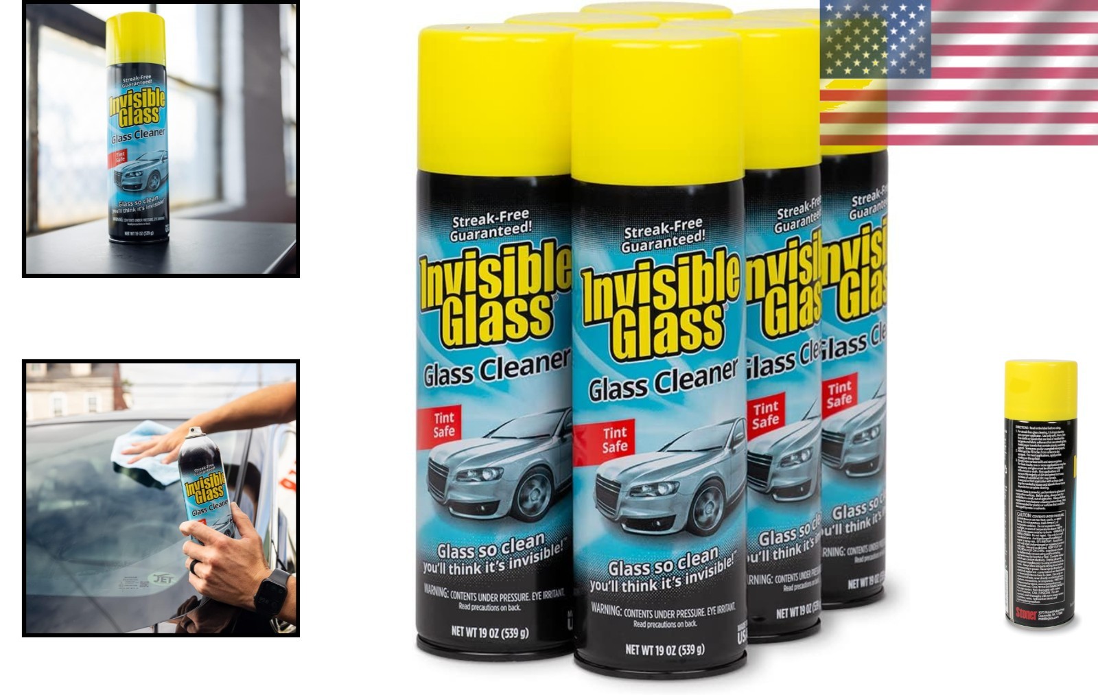 Ultimate 6-Pack Glass Cleaner – 19 oz Cans, Streak-Free and Ammonia-Free Formula