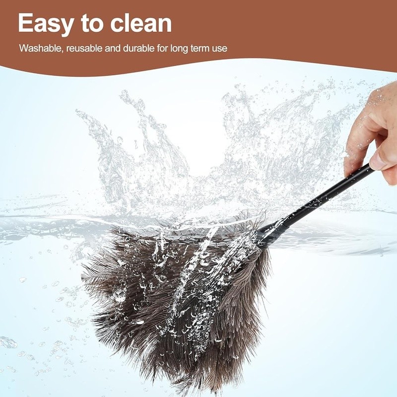 6 Mini Ostrich Feather Dusters Lightweight Reusable Household Cleaning Tool New