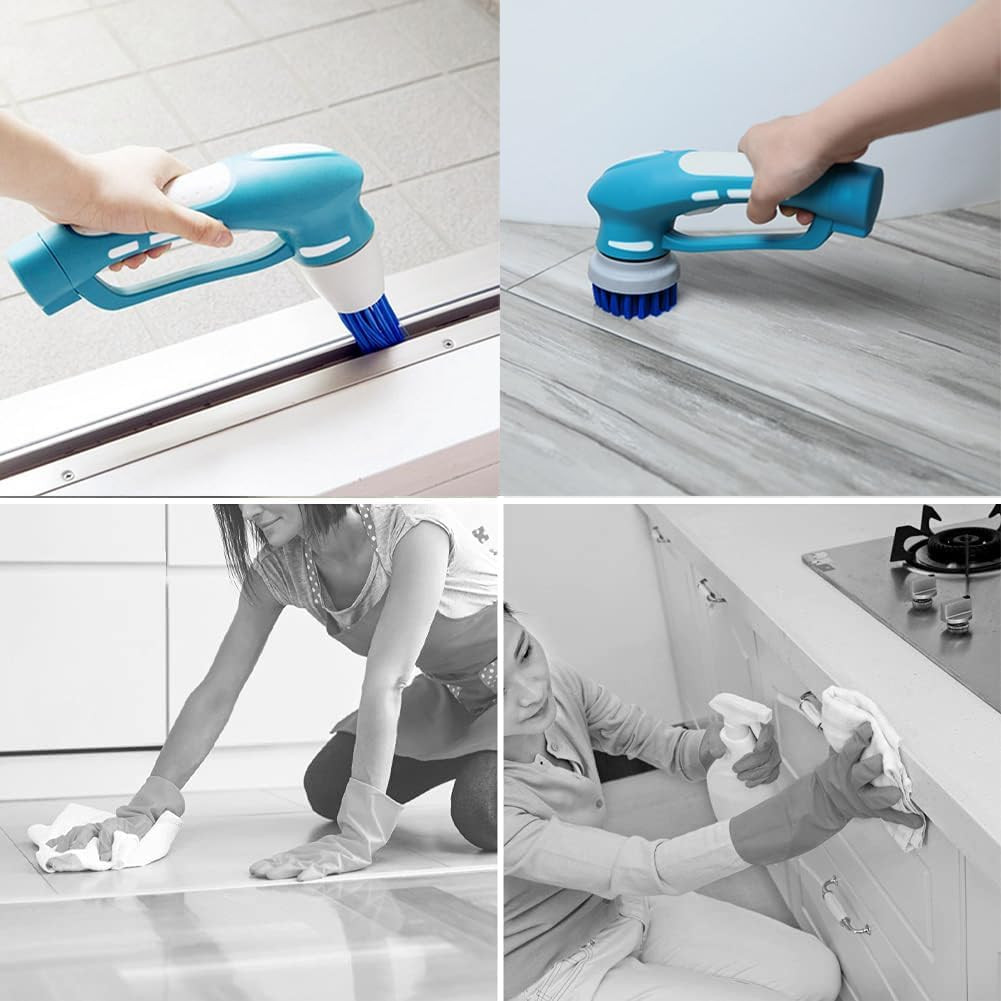Electric Scrubber Power Cordless, Portable 360 Handheld Washing Cleaning Machine