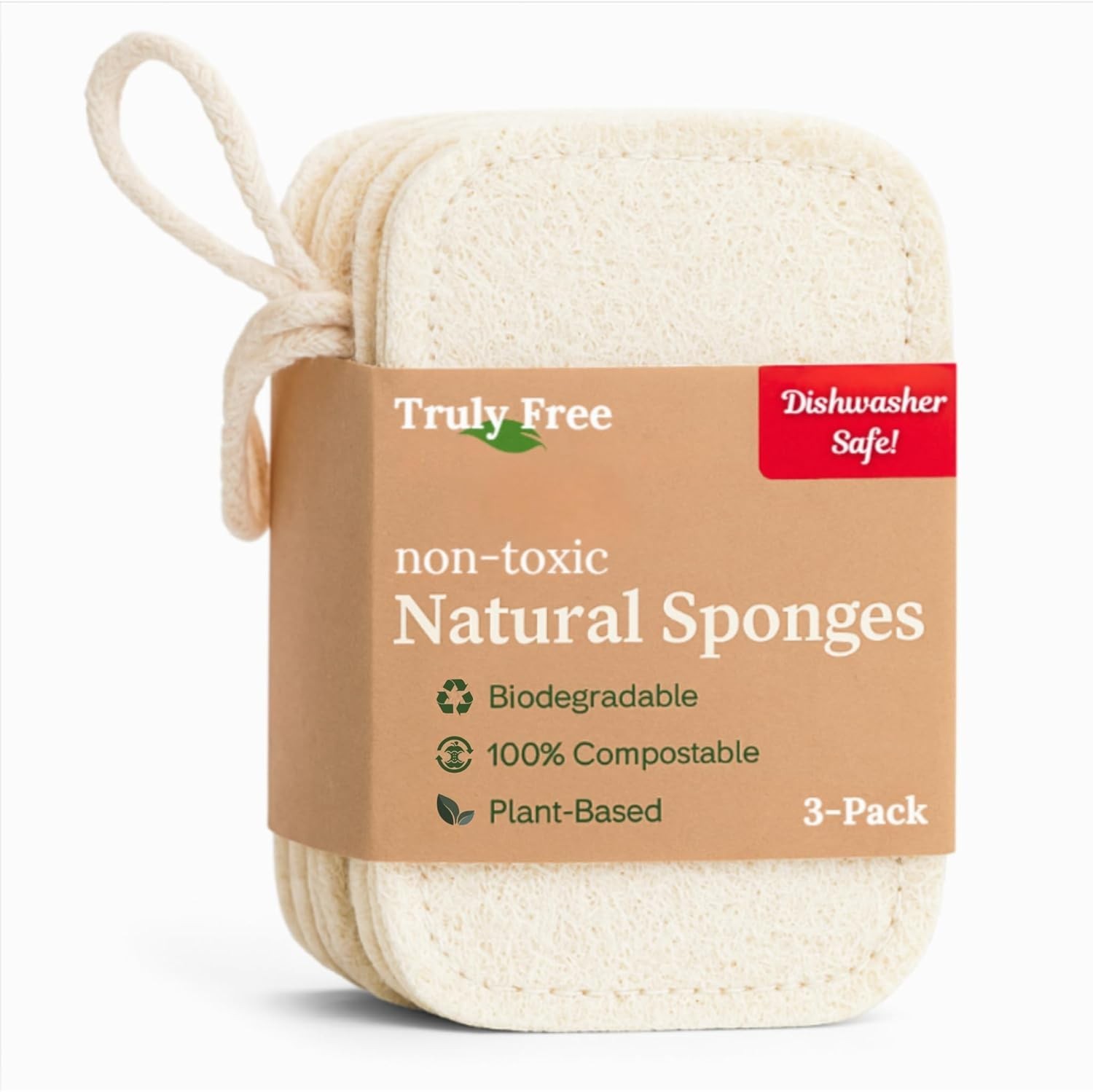 Natural Cleaning es, 100% Organic Luffa Dish Scrubber, Plant-Based Compostabl…