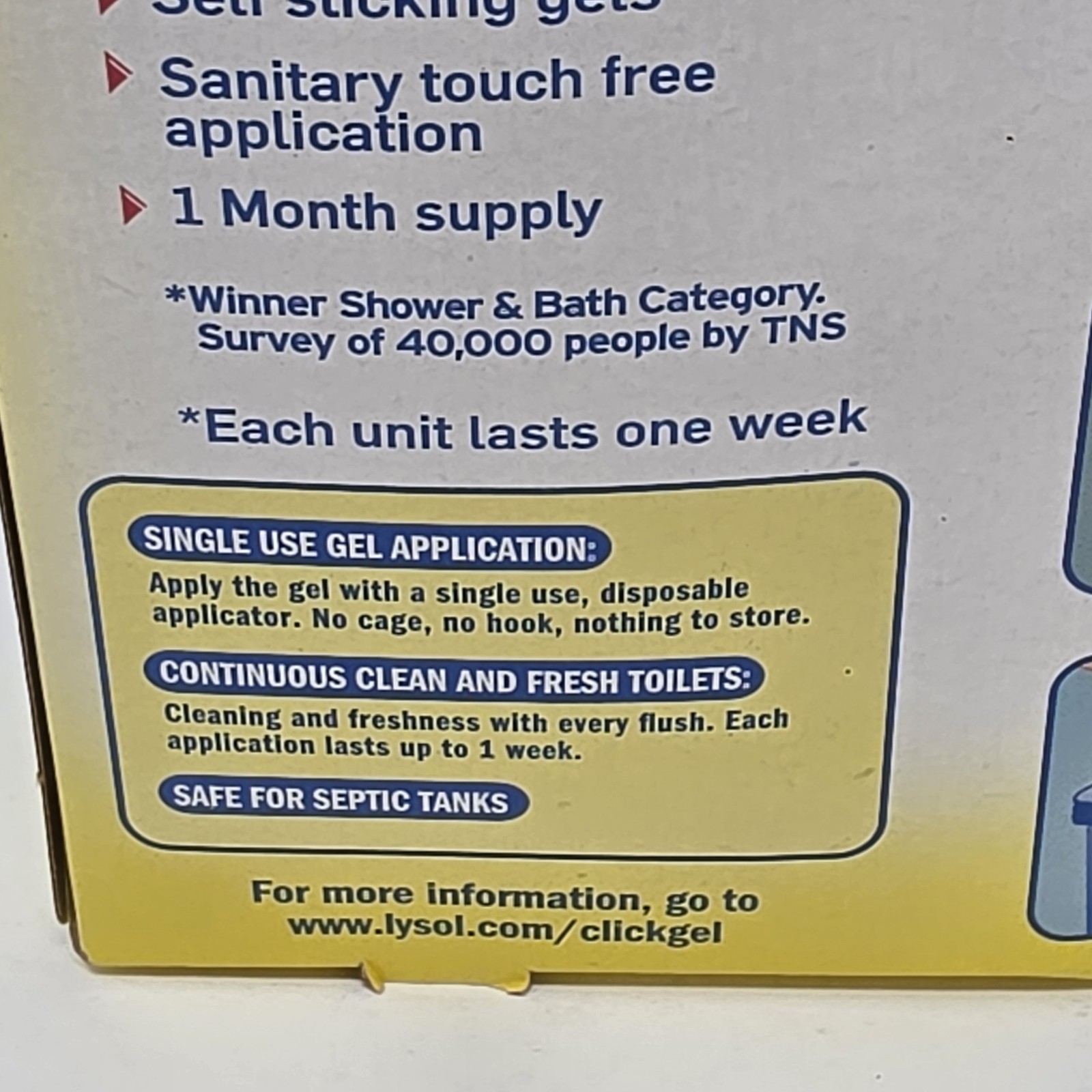2016 Sealed Lysol Click Gel Automatic Toilet Bowl Cleaner ~ Citrus Scent 4 Count