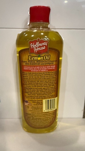 Holloway House Lemon Oil w/ Sun-Guard Fine Wood 16 oz Moisturizes & Preserves