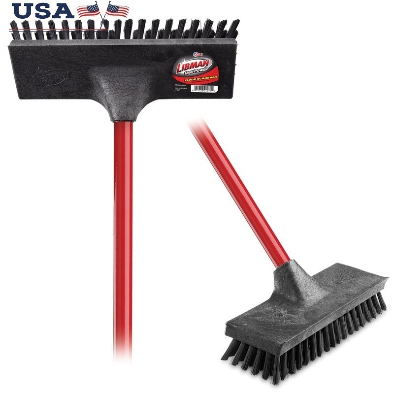 Heavy Duty Floor Scrub Brush Multi Surface Clean Garage Kitchen Concrete Wood US