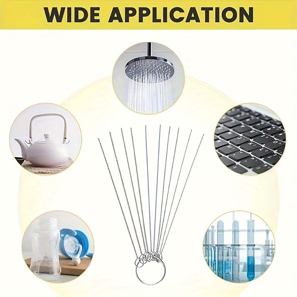 Portable Stainless Steel Cleaning Needles for Shower Head and Faucet Maintenance