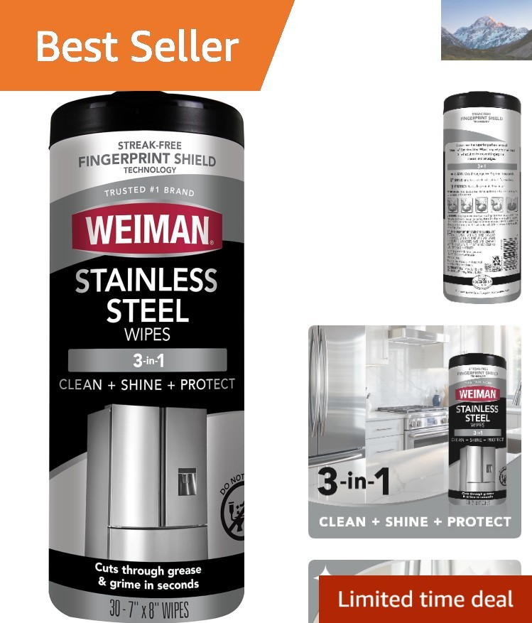 Professional Quality 30 Count Stainless Steel Wipes – No Streaks, No Fuss