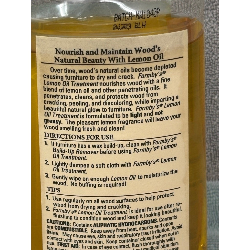 Formbys Penetrating Lemon Oil Wood Furniture Treatment Discontinued 16 fl oz 85%