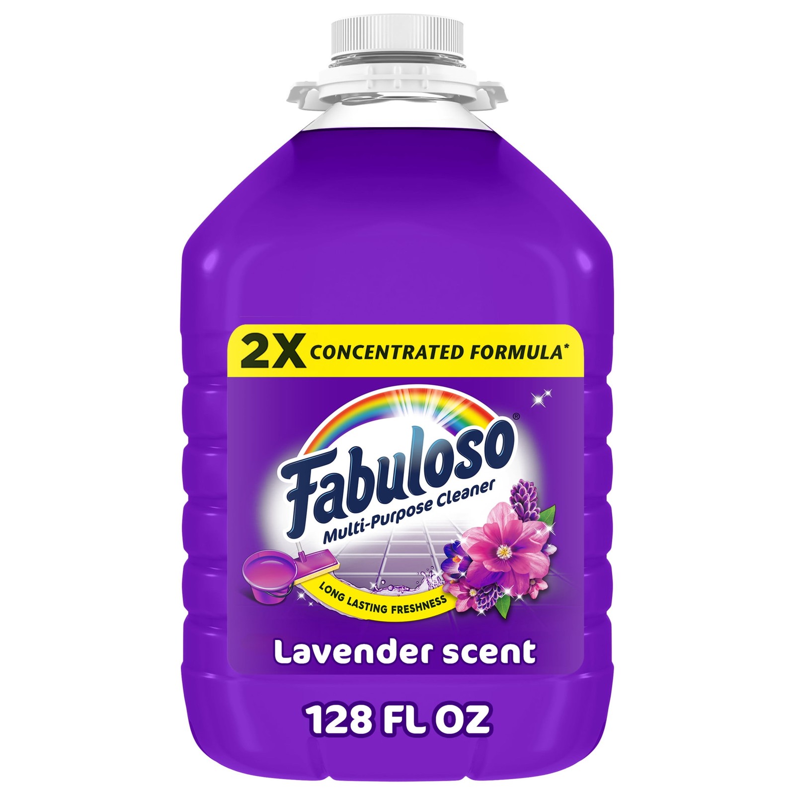 Fabuloso 2X Multi-Purpose Cleaner, No Rinse Floor Cleaner, 128 fl oz
