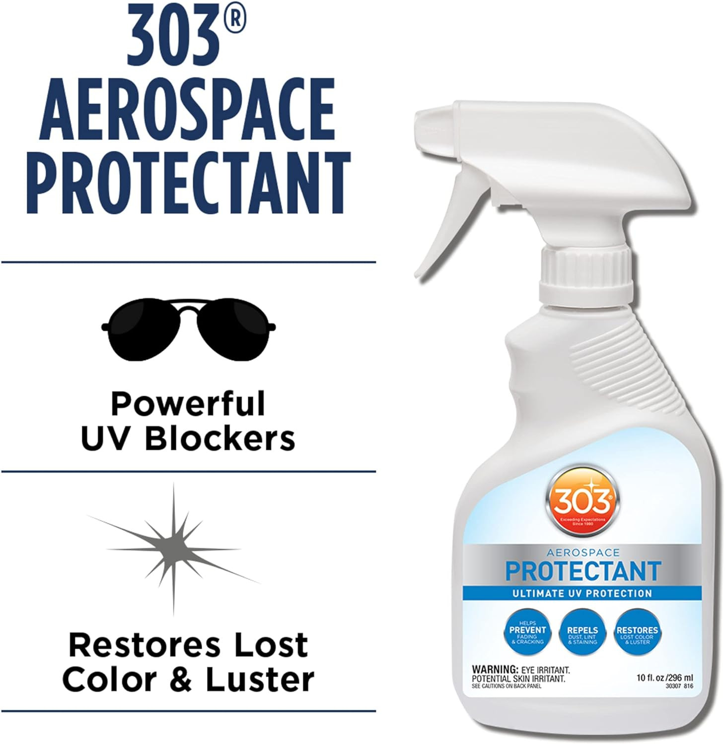 303 Aerospace Protectant Spray UV Protection Car Boat Marine RV Vinyl Rubber 10o