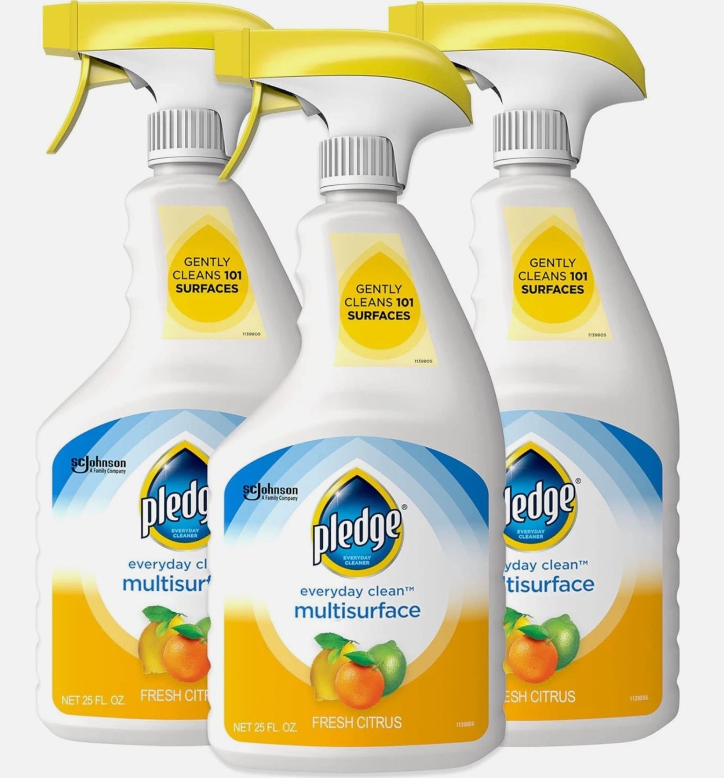 3X Pledge pHBalanced Multisurface Cleaner Spray for Everyday Care, Fresh Citrus