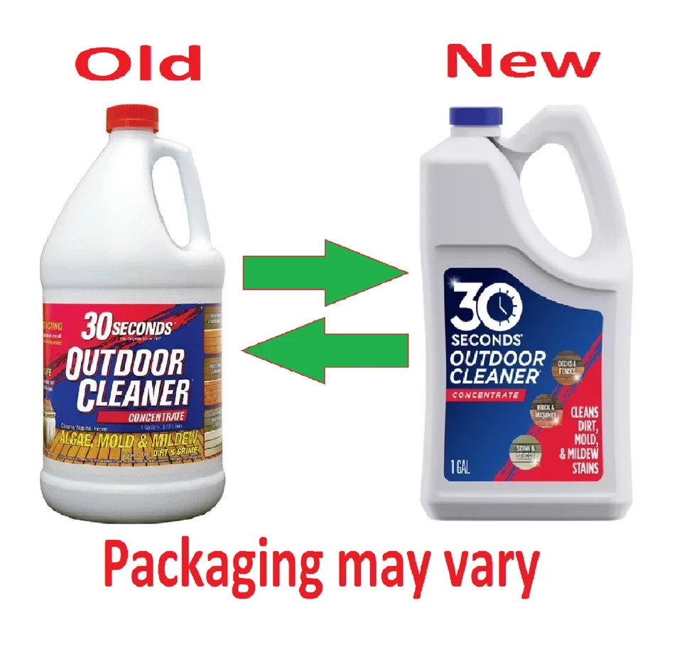 30 Seconds Outdoor Concentrate Algae Mold and Mildew Cleaner (1 Gallon) – 2 Pack