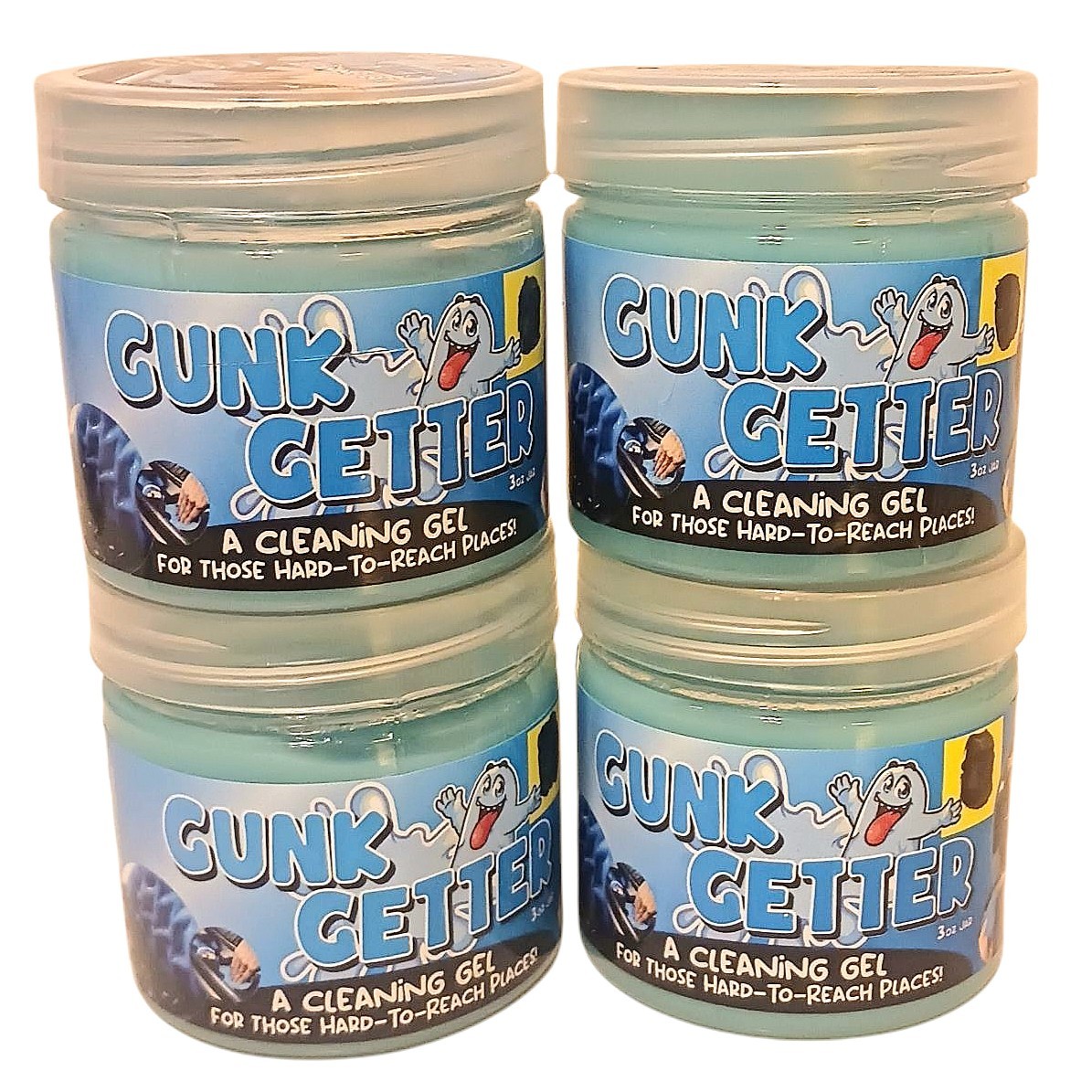 4 Pack Car Cleaning Gel Auto Electronics Gunk Getter Reusable Dust Cleaner
