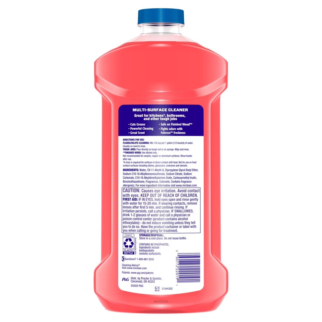 Mr. Clean All Purpose Cleaner, Cleaning Liquid, Watermelon, 41 fl oz