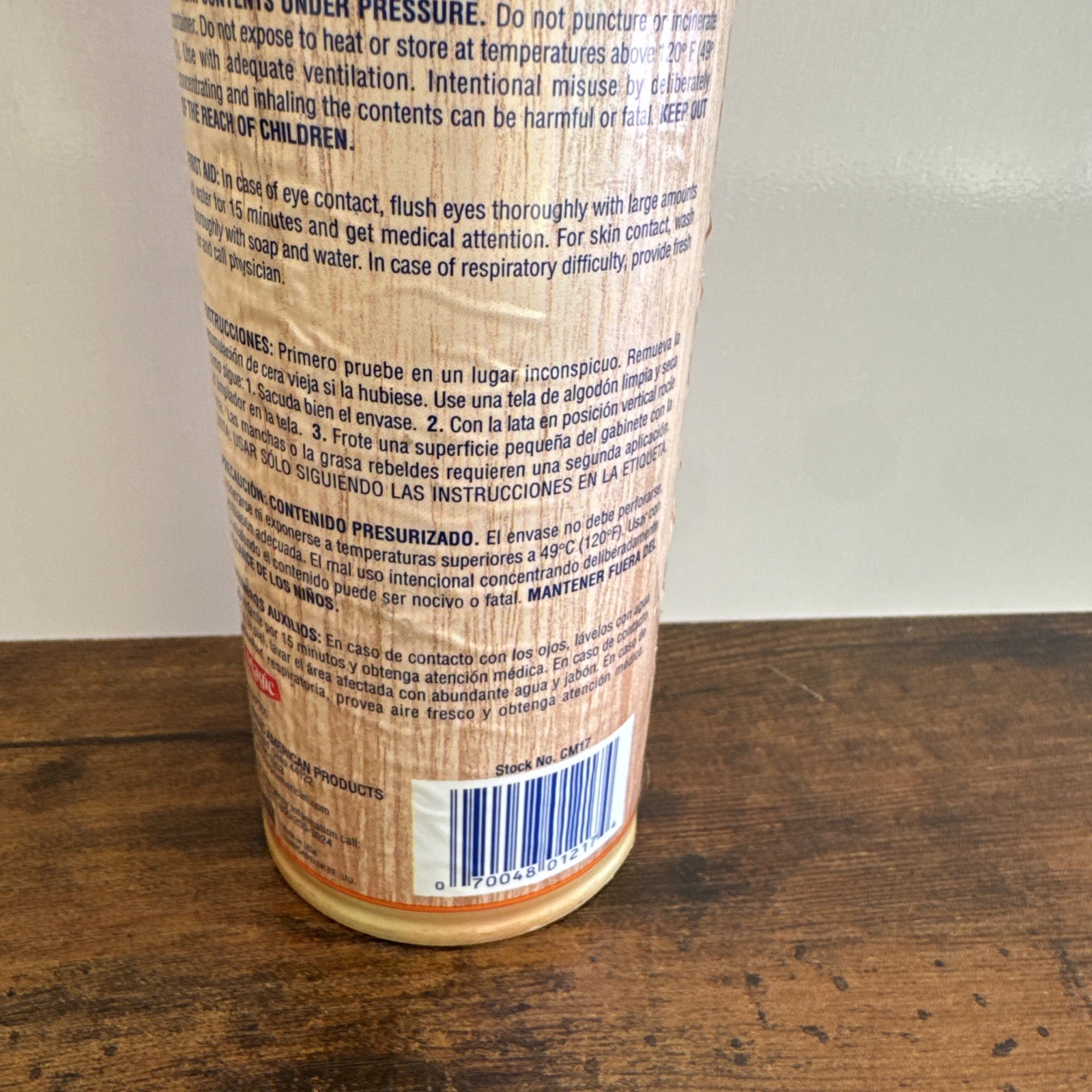 Vintage Original Cabinet Magic Wood Cleaner Polish 17oz Old Stock Restore NEW
