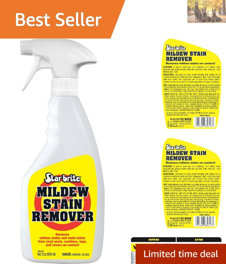 Instant Mold & Mildew Stain Cleaner – Concentrated Formula, Safe for Fiberglass