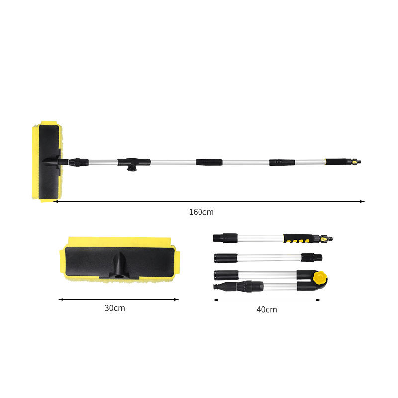 Automotive surface cleaning tool featuring a retractable elastic silicone brush