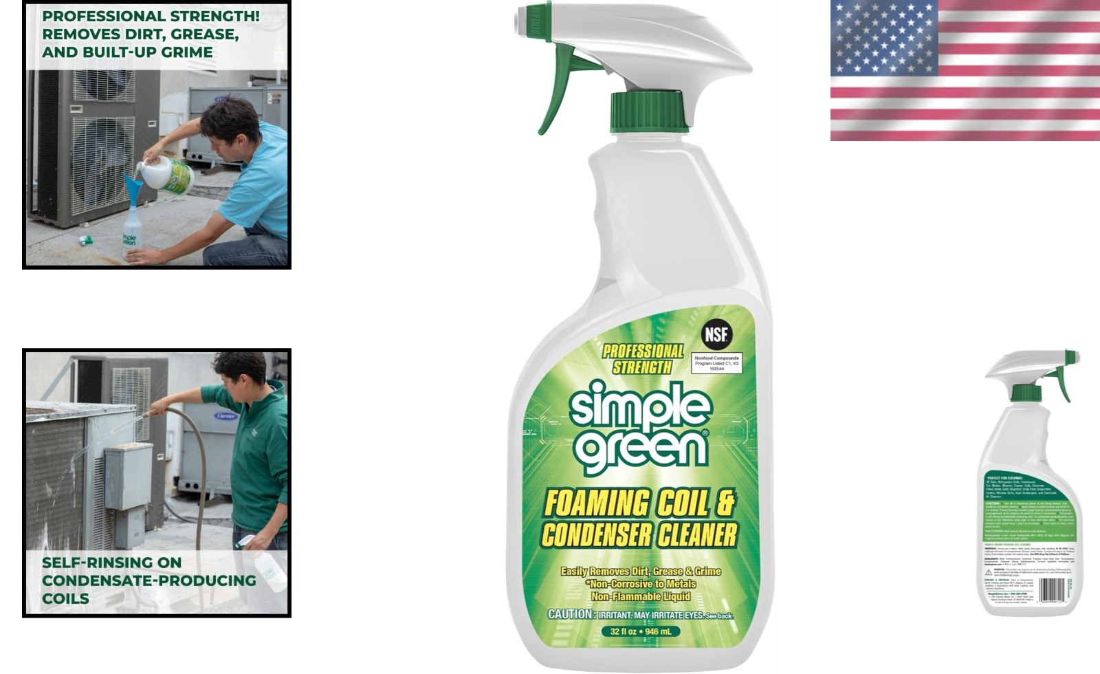 NSF Registered 32 Fl Oz Foaming Coil Cleaner – Effective & Safe for Food Areas
