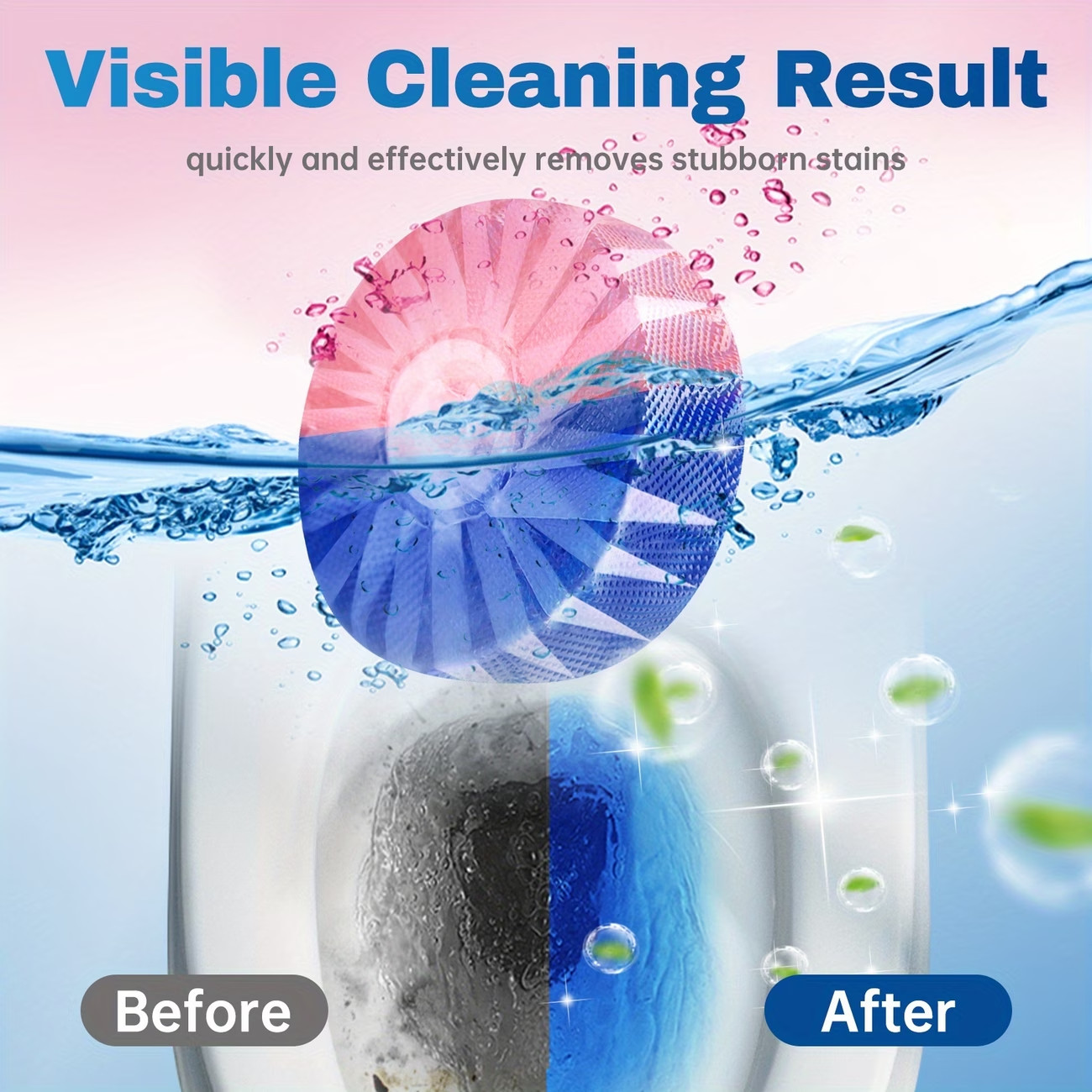 Automatic Toilet Cleaner Tablets, Easy Use for Home Hygiene RV Toilet Cleaning,